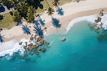 Fototapeta na wymiar Aerial view of beautiful beach landscape