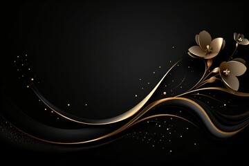 Black and Golden abstract background