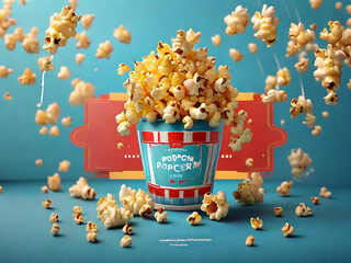 Illustration of National Popcorn Day banner design