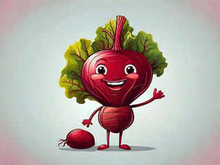 Isolated vegetable beetroot cartoon