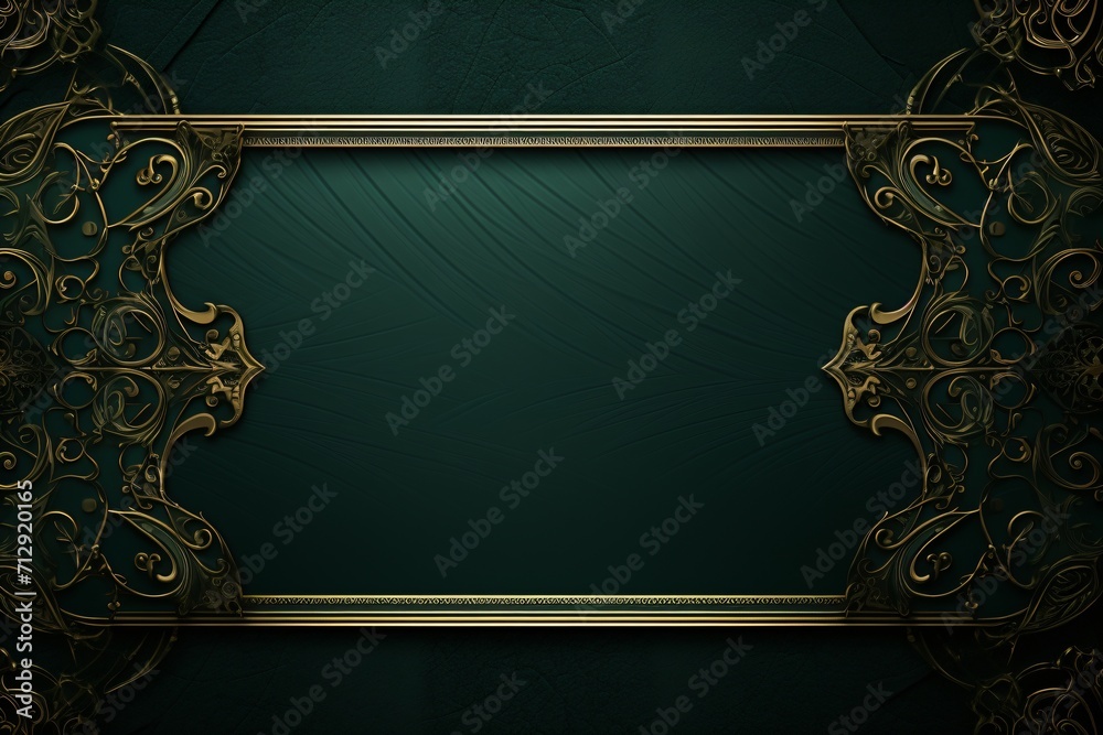 Wall mural green color card design with empty space for copy