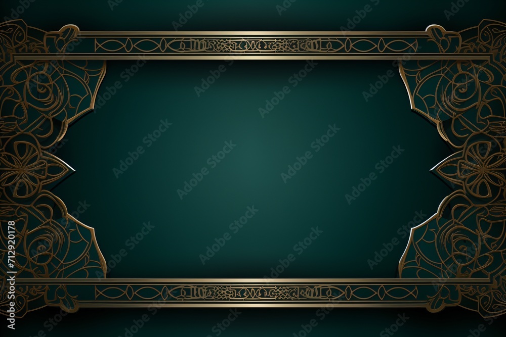 Wall mural green color card design with empty space for copy