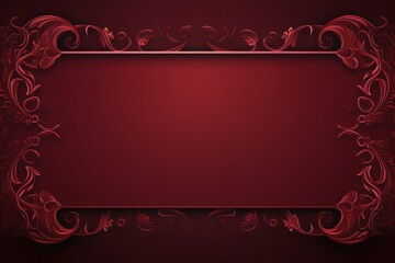 Maroon card with empty space for copy