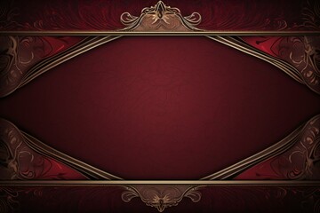 Red colored card design with a frame on the border for greeting card design or banner design