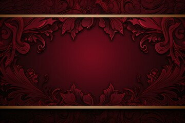 Red colored card design with a frame on the border for greeting card design or banner design