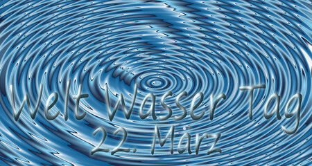 World Water Day - 22 March - in german - illustration - 712920921