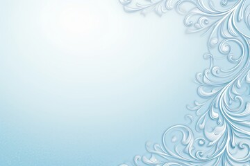 Obraz premium Light blue color card design with frame on border