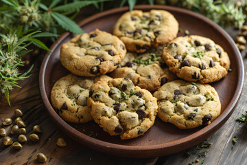Genussvolle Hanfkreationen: Verschiedene Cannabis Cookies für einen köstlichen und entspannten Genuss.
