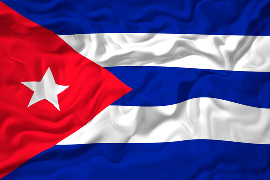 National flag  of Cuba. Background  with flag  of Cuba