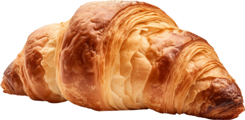 Croissant isolated on transparent background. PNG