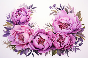 Flowers watercolor graphic design illustration bouquet bunch bundle floral botanical