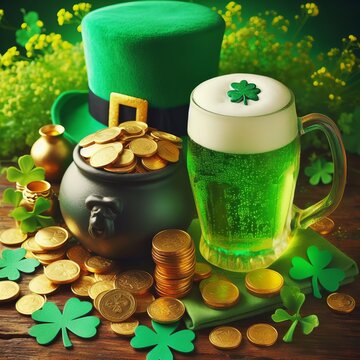 Saint Patrick's Day with Pot of Gold