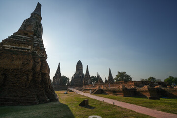 Wat Chaiwatthanaram Ayutthaya Province, Thailand, built in the reign of King Prasat Thong in 1630,...