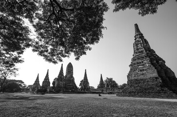 Wat Chaiwatthanaram Ayutthaya Province, Thailand, built in the reign of King Prasat Thong in 1630,...