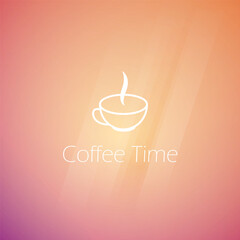 Vector Illustration Coffee Break gentle background.