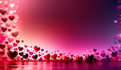 hearts wallpaper background, romantic abstract , beautiful love concept 