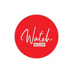 watch now button on white background