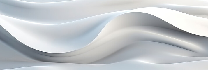 3d abstract white flow, white wave wallpaper background