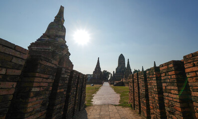 Wat Chaiwatthanaram Ayutthaya Province, Thailand, built in the reign of King Prasat Thong in 1630,...