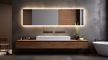 Smart bathroom mirrors for enhanced functionality solid color background
