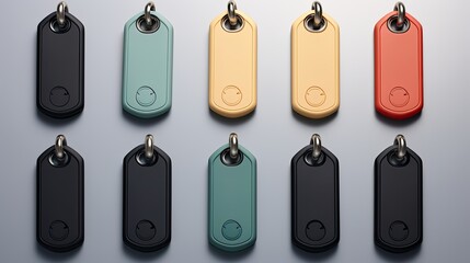 Smart key fobs for convenience solid color background