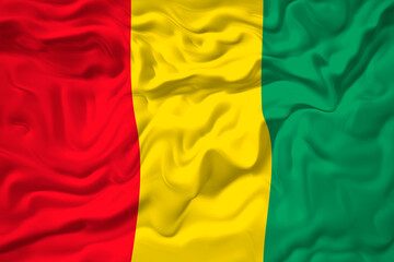 National flag of Guinea. Background for editors and designers. National holiday