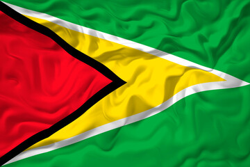 National flag of Guyana. Background for editors and designers. National holiday