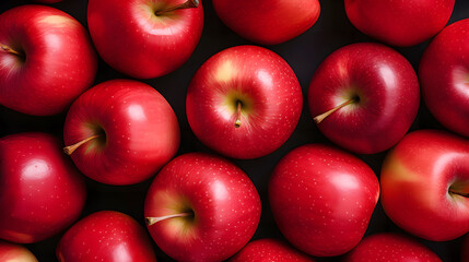 Red apples close up background