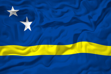 National flag of Kuracao. Background  with flag of Kuracao.