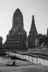 Wat Chaiwatthanaram Ayutthaya Province, Thailand, built in the reign of King Prasat Thong in 1630, taken on 14 January 2024.