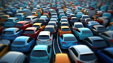 Traffic congestion avoidance technology solid color background