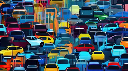 Traffic congestion avoidance technology solid color background
