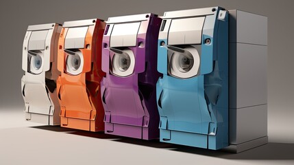 Voice controlled robotic laundry folders for efficient folding solid color background