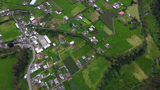Homestead farming community populated village Barrio Guitig Ecuador