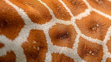 Giraffe's skin, focusing on the intricate patterns and textures.