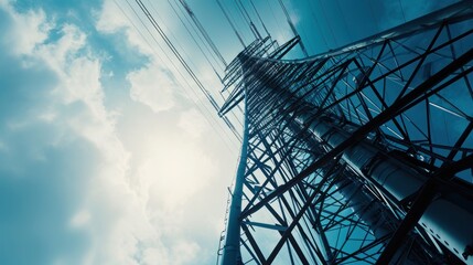 high technology use clean energy, sky blue tone, environment background, wind, sky, turbine, power, electricity, energy, windmill, alternative, field, green, technology, renewable, generation