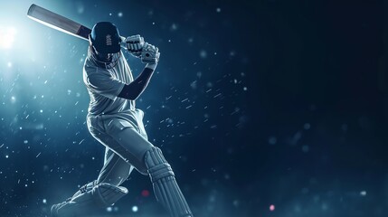 Cricket Ball In Stadium, Closeup Shot, Cricket man Playing shot with Cricket ball
