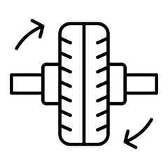   Wheel Balancing line icon
