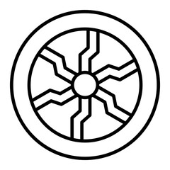   Alloy Wheel line icon