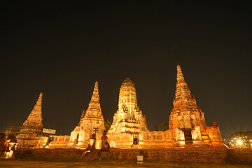 Wat Chaiwatthanaram Ayutthaya Province, Thailand, built in the reign of King Prasat Thong in 1630,...