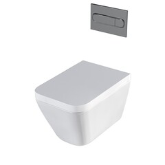 Fototapeta premium Lavatory pan isolated on a white background, bidet, 3D illustration, and CG render