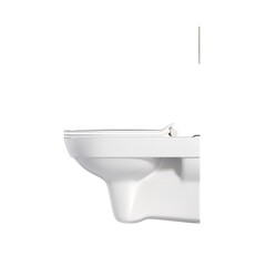 Lavatory pan isolated on a white background, bidet, 3D illustration, and CG render
