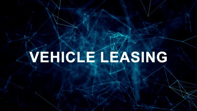 Animated futuristic texts about Auto Rental Services, Car rental and vehicle leasing services