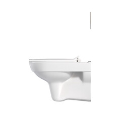 Lavatory pan isolated on a transparent background, bidet, 3D illustration, and CG render
