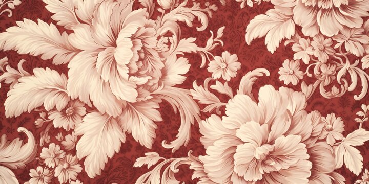 Ideal for fabric and decor, featuring vintage tapestry motifs and floral damask pattern.