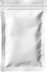 White paper bag isolated on transparent background. PNG