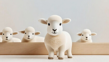 可愛い羊のイメージ,Generative AI AI画像