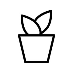 Pot flower icon PNG