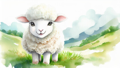 可愛い羊のイメージ,Generative AI AI画像