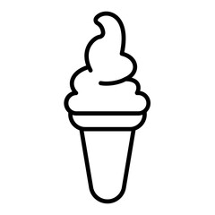   Ice Cream Cone line icon